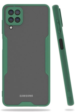 Uray store Samsung Galaxy A22 Kılıf Platin Silikon - Yeşil