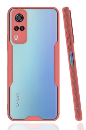 Uray store Vivo Y53S Kılıf Platin Silikon - Pembe