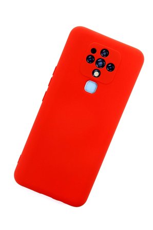 Uray store Tecno Camon 16 Kılıf Nano içi Kadife Silikon - Kırmızı