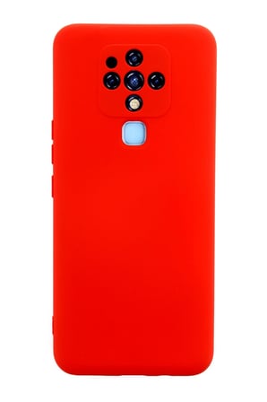 Uray store Tecno Camon 16 Kılıf Nano içi Kadife Silikon - Kırmızı