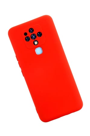 Uray store Tecno Camon 16 Kılıf Nano içi Kadife Silikon - Kırmızı