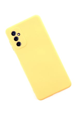 Uray store Samsung Galaxy M52 5G Kılıf Nano içi Kadife Silikon - Sarı