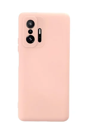 Uray store Xiaomi Mi 11T Pro Kılıf Nano içi Kadife Silikon - Pudra
