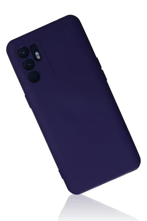 Uray store Oppo Reno 6 Kılıf Nano içi Kadife Silikon - Mor