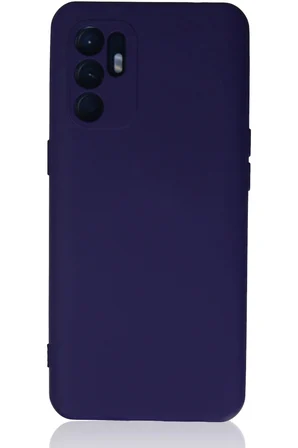 Uray store Oppo Reno 6 Kılıf Nano içi Kadife Silikon - Mor