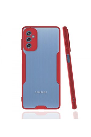 Uray store Samsung Galaxy M52 5G Kılıf Platin Silikon - Kırmızı