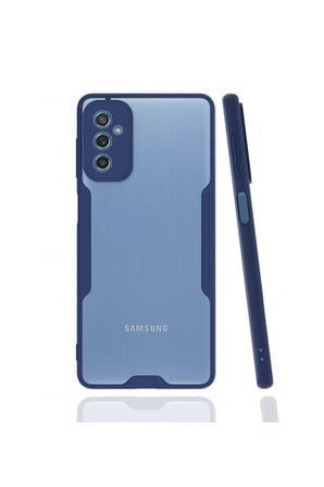 Uray store Samsung Galaxy M52 5G Kılıf Platin Silikon - Lacivert