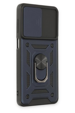 Uray store Samsung Galaxy M52 5G Kılıf Pars Lens Yüzüklü Silikon - Lacivert