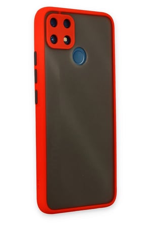 Uray store Realme C25 Kılıf Montreal Silikon Kapak - Kırmızı