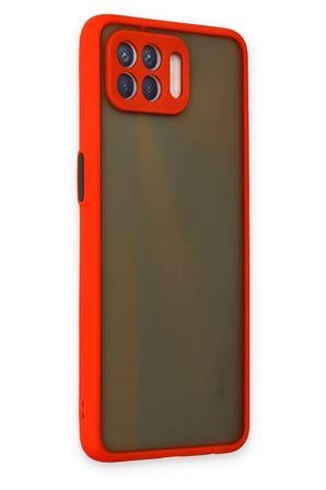 Uray store Oppo Reno 4 Lite Kılıf Montreal Silikon Kapak - Kırmızı