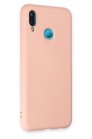 Uray store Huawei P20 Lite Kılıf Nano içi Kadife Silikon - Pudra