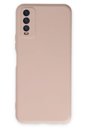 Uray store Vivo Y11S Kılıf Nano içi Kadife Silikon - Pudra