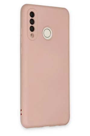 Uray store Huawei P30 Lite Kılıf Nano içi Kadife Silikon - Pudra