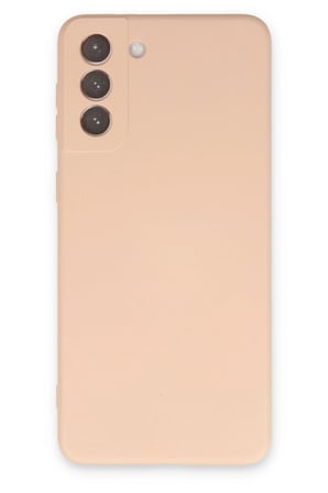 Uray store Samsung Galaxy S21 Kılıf Nano içi Kadife Silikon - Pudra