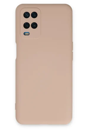 Uray store Oppo A54 4G Kılıf Nano içi Kadife Silikon - Pudra