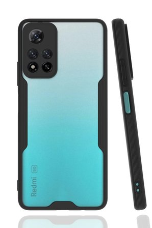Uray store Xiaomi Redmi Note 11 Pro Plus 5G Kılıf Platin Silikon - Siyah