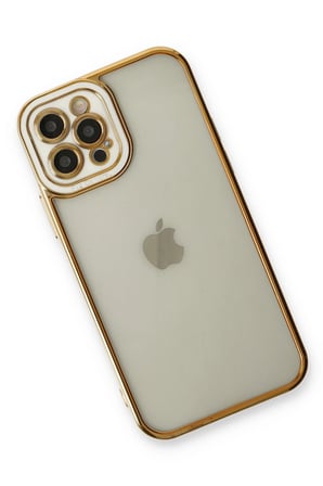 Uray store Apple iPhone 12 Pro Max Kılıf Liva Lens Silikon - Beyaz