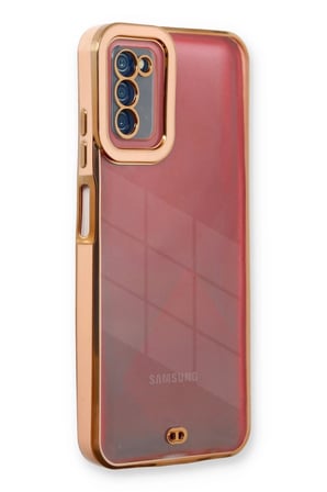 Uray store Samsung Galaxy A03S Kılıf Liva Lens Silikon - Rose