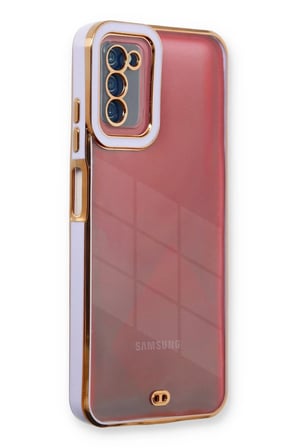Uray store Samsung Galaxy A03S Kılıf Liva Lens Silikon - Lila