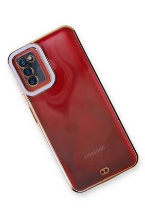 Uray store Samsung Galaxy A03S Kılıf Liva Lens Silikon - Lila