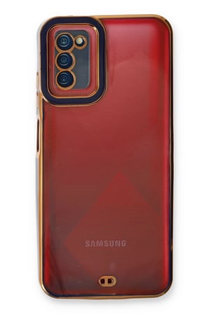Uray store Samsung Galaxy A03S Kılıf Liva Lens Silikon - Mavi