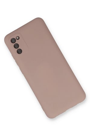 Uray store Samsung Galaxy A03S Kılıf Nano içi Kadife Silikon - Pudra