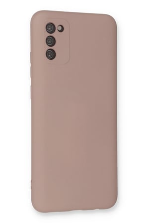 Uray store Samsung Galaxy A03S Kılıf Nano içi Kadife Silikon - Pudra