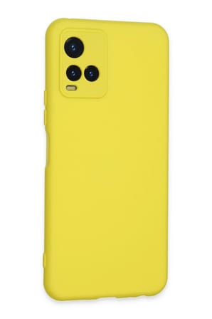 Uray store Vivo Y21S Kılıf Nano içi Kadife Silikon - Sarı