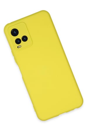 Uray store Vivo Y21S Kılıf Nano içi Kadife Silikon - Sarı