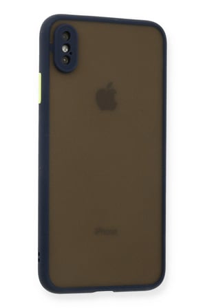 Uray store Apple iPhone XS Max Kılıf Montreal Silikon Kapak - Lacivert