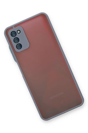 Uray store Samsung Galaxy A03S Kılıf Montreal Silikon Kapak - Gri