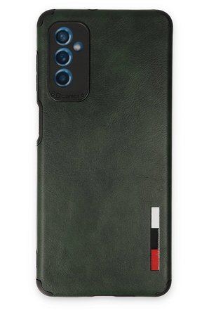 Uray store Samsung Galaxy M52 5G Kılıf Loop Deri Silikon - Yeşil