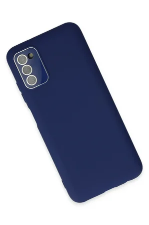 Uray store Samsung Galaxy A03S Kılıf Lansman Glass Kapak - Sky Blue