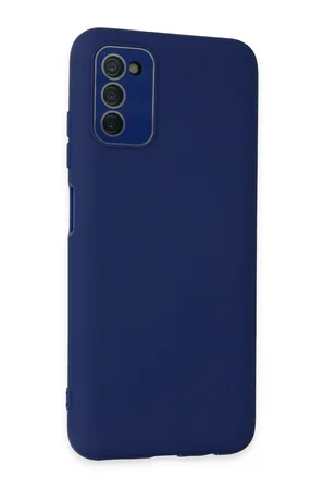 Uray store Samsung Galaxy A03S Kılıf Lansman Glass Kapak - Sky Blue