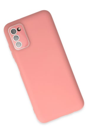 Uray store Samsung Galaxy A03S Kılıf Lansman Glass Kapak - Pembe