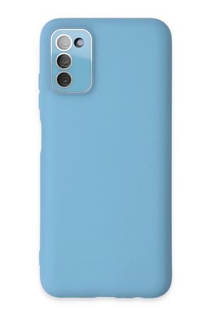 Uray store Samsung Galaxy A03S Kılıf Lansman Glass Kapak - Mavi