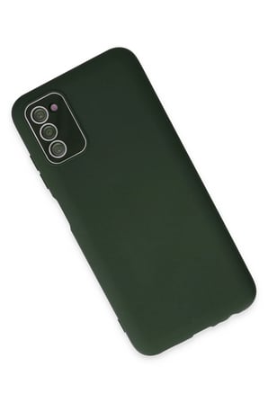 Uray store Samsung Galaxy A03S Kılıf Lansman Glass Kapak - Koyu Yeşil
