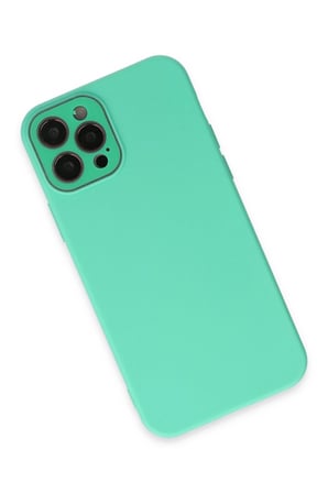 Uray store Apple iPhone 12 Pro Max Kılıf Lansman Glass Kapak - Turkuaz