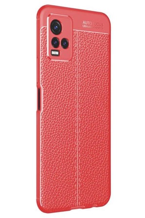 Uray store Vivo Y21S Kılıf Auto Focus Kapak - Kırmızı