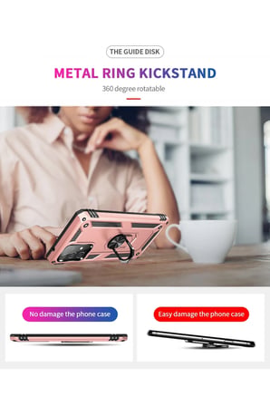 Uray store Samsung Galaxy A53 5G Kılıf Sofya Yüzüklü Silikon Kapak - Rose