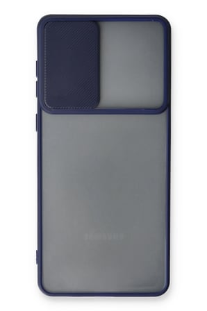 Uray store Samsung Galaxy A53 5G Kılıf Palm Buzlu Kamera Sürgülü Silikon - Lacivert