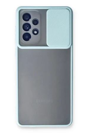 Uray store Samsung Galaxy A53 5G Kılıf Palm Buzlu Kamera Sürgülü Silikon - Turkuaz