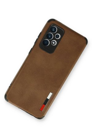 Uray store Samsung Galaxy A73 5G Kılıf Loop Deri Silikon - Kahverengi