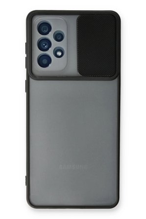 Uray store Samsung Galaxy A73 5G Kılıf Palm Buzlu Kamera Sürgülü Silikon - Siyah