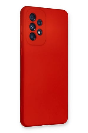 Uray store Samsung Galaxy A53 5G Kılıf Nano içi Kadife Silikon - Kırmızı