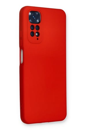 Uray store Xiaomi Redmi Note 11 Kılıf Nano içi Kadife Silikon - Kırmızı