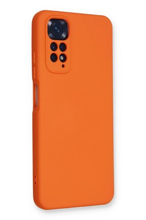 Uray store Xiaomi Redmi Note 11 Kılıf Nano içi Kadife Silikon - Turuncu