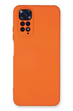 Uray store Xiaomi Redmi Note 11 Kılıf Nano içi Kadife Silikon - Turuncu