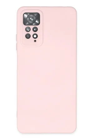 Uray store Xiaomi Redmi Note 11 Pro Kılıf Nano içi Kadife Silikon - Pudra