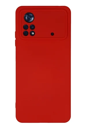 Uray store Xiaomi Poco X4 Pro 5G Kılıf Nano içi Kadife Silikon - Kırmızı